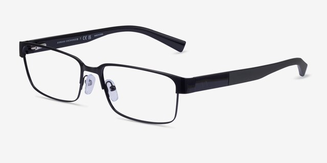 Armani Exchange AX1017 Black MetalEyeglass Frames from EyeBuyDirect, Angle View
