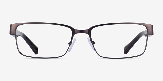 Armani Exchange AX1017 Matte Brown MetalEyeglass Frames from EyeBuyDirect, Front View