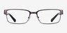 Armani Exchange AX1017 Matte Brown MetalEyeglass Frames from EyeBuyDirect, Front View