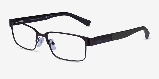 Armani Exchange AX1017 Matte Brown MetalEyeglass Frames from EyeBuyDirect, Angle View