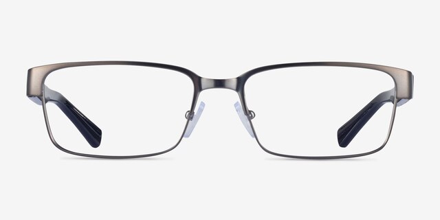 Armani Exchange AX1017 Matte Gunmetal MetalEyeglass Frames from EyeBuyDirect, Front View
