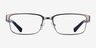 Armani Exchange AX1017 Matte Gunmetal MetalEyeglass Frames from EyeBuyDirect, Front View