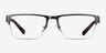 Armani Exchange AX1018 Matte Gunmetal MetalEyeglass Frames from EyeBuyDirect, Front View