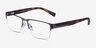 Armani Exchange AX1018 Matte Gunmetal MetalEyeglass Frames from EyeBuyDirect, Angle View