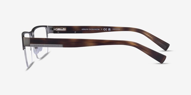 Armani Exchange AX1018 Matte Gunmetal MetalEyeglass Frames from EyeBuyDirect, Side View
