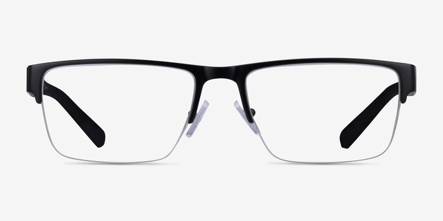 Armani Exchange AX1018 Matte Black MetalEyeglass Frames from EyeBuyDirect, Front View