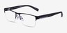 Armani Exchange AX1018 Matte Black MetalEyeglass Frames from EyeBuyDirect, Angle View