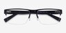 Armani Exchange AX1018 Matte Black MetalEyeglass Frames from EyeBuyDirect, Closed View