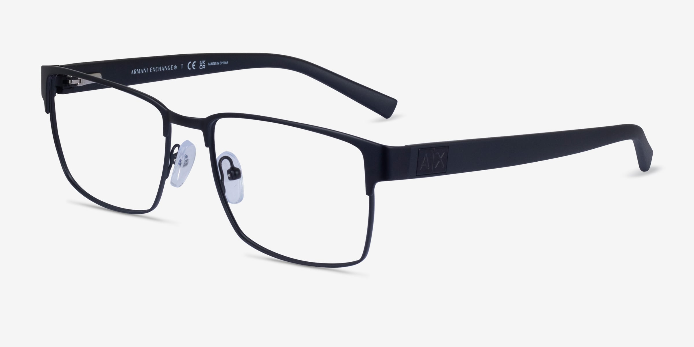 Armani Exchange AX1019 - Rectangle Gunmetal Frame Eyeglasses