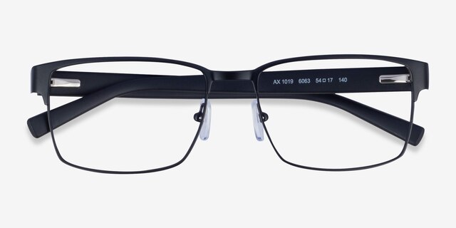 Armani Exchange AX1019 Matte Black MétalMontures de lunettes de vue d'EyeBuyDirect, Vue Rapprochée