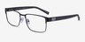 Armani Exchange AX1019 Matte Gunmetal MetalEyeglass Frames from EyeBuyDirect, Angle View