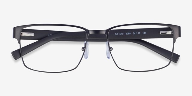 Armani Exchange AX1019 Matte Gunmetal MetalEyeglass Frames from EyeBuyDirect, Closed View