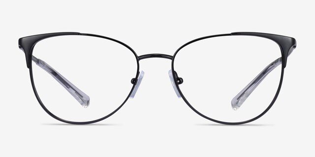 Armani Exchange AX1034 Shiny Black MetalEyeglass Frames from EyeBuyDirect, Front View