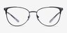 Armani Exchange AX1034 Shiny Black MetalEyeglass Frames from EyeBuyDirect, Front View