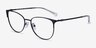 Armani Exchange AX1034 Shiny Black MetalEyeglass Frames from EyeBuyDirect, Angle View