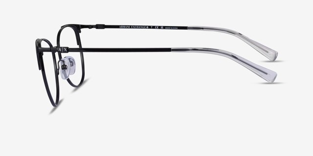 Armani Exchange AX1034 Shiny Black MetalEyeglass Frames from EyeBuyDirect, Side View