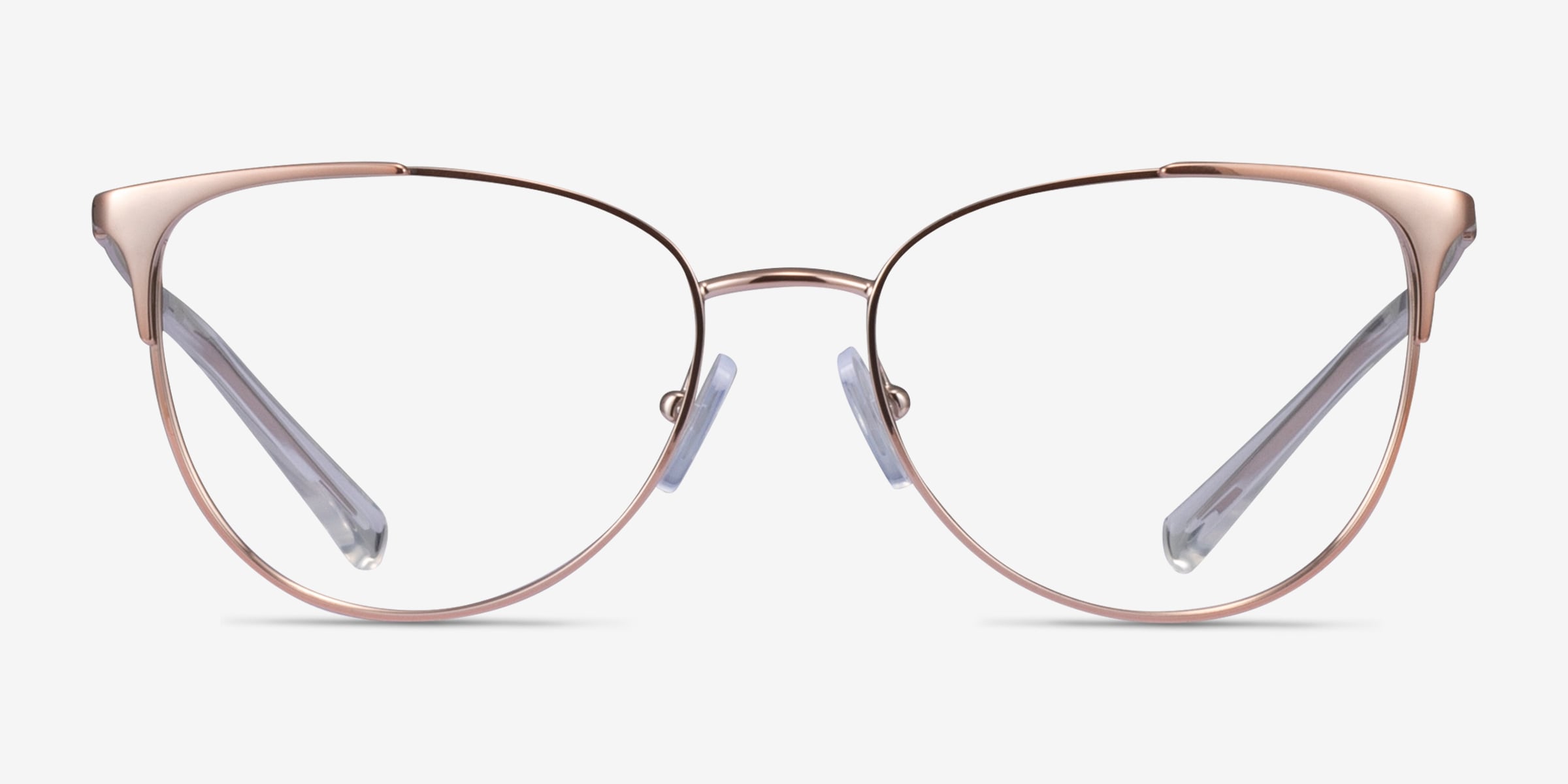Armani Exchange AX1034 - Cat Eye Shiny Rose Gold Frame Glasses For