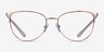 Armani Exchange AX1034 Shiny Rose Gold MetalEyeglass Frames from EyeBuyDirect, Front View