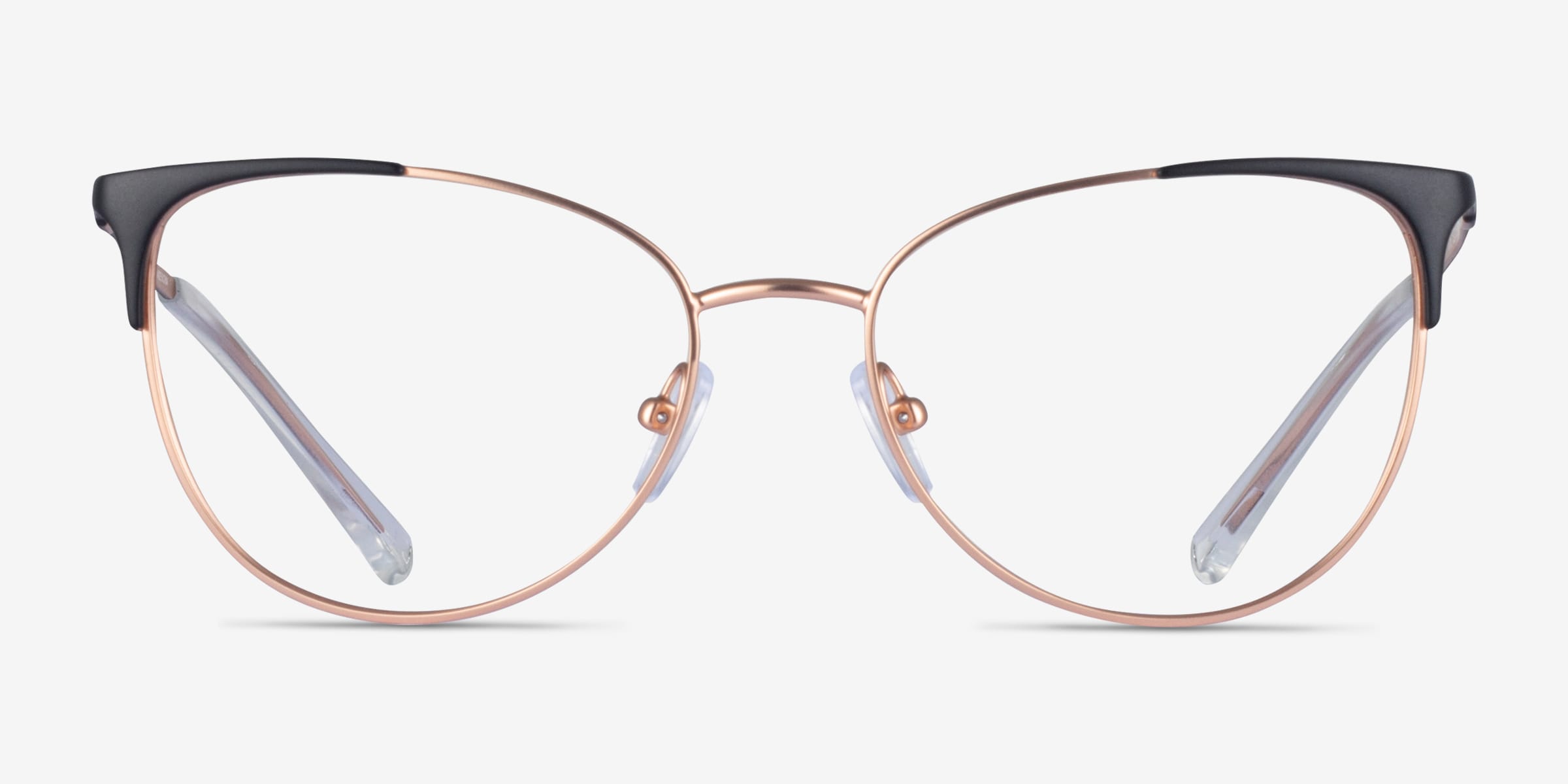 Armani Exchange AX1034 - Cat Eye Rose Gold Black Frame Glasses For