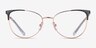 Armani Exchange AX1034 Rose Gold Black MetalEyeglass Frames from EyeBuyDirect, Front View