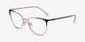Armani Exchange AX1034 Rose Gold Black MetalEyeglass Frames from EyeBuyDirect, Angle View