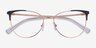 Armani Exchange AX1034 Rose Gold Black MetalEyeglass Frames from EyeBuyDirect, Closed View