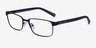 Armani Exchange AX1042 Matte Black MetalEyeglass Frames from EyeBuyDirect, Angle View