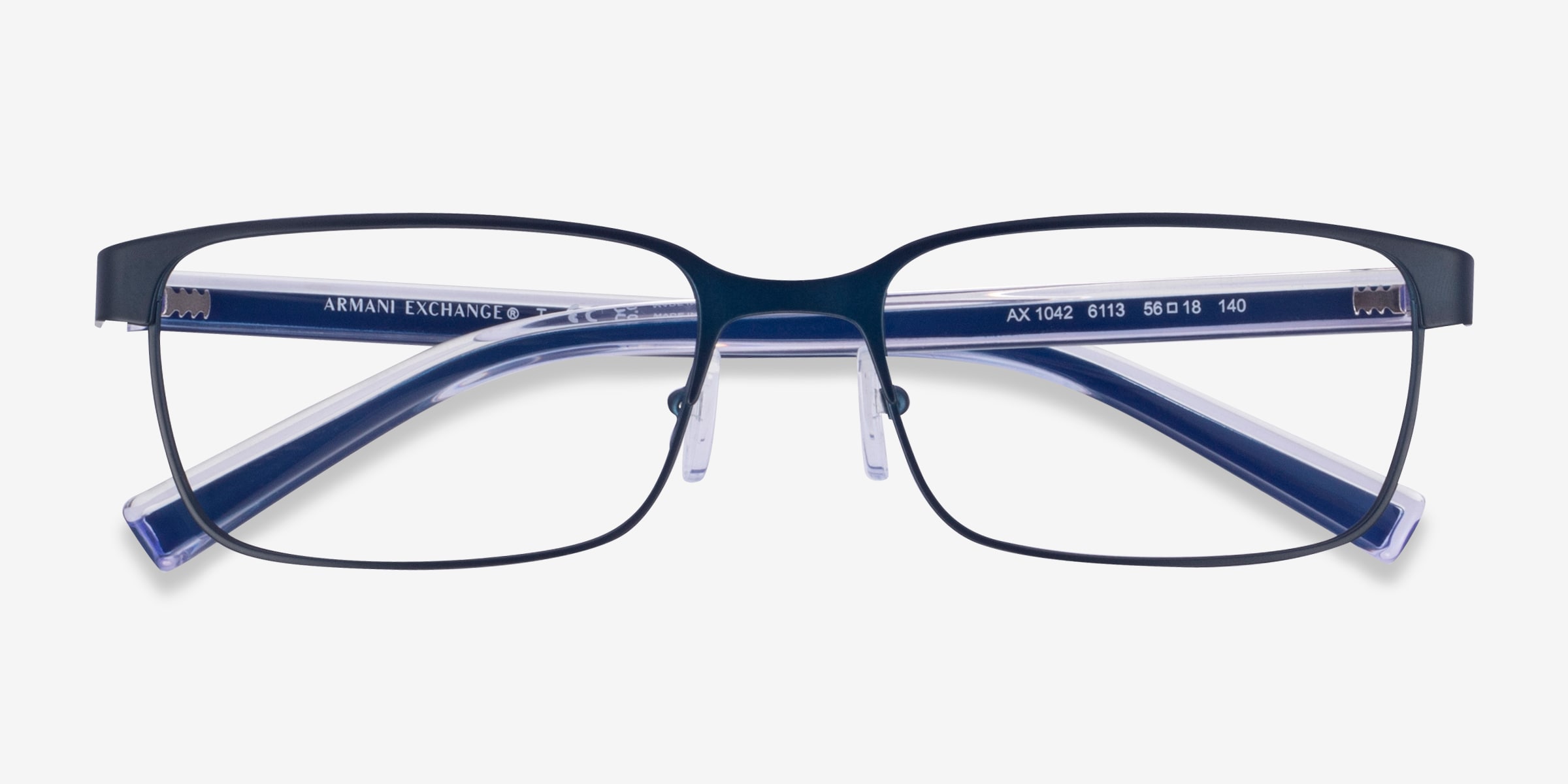 Armani Exchange AX1042 - Rectangle Navy Frame Eyeglasses 