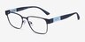 Armani Exchange AX1052 Matte Navy MetalEyeglass Frames from EyeBuyDirect, Angle View