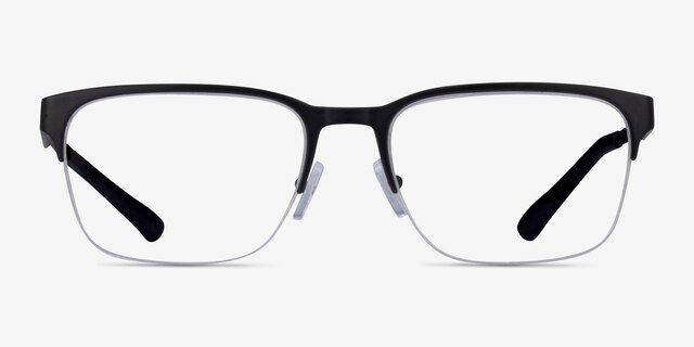 Armani Exchange AX1060 Matte Black MétalMontures de lunettes de vue d'EyeBuyDirect, Vue de Face