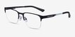 Armani Exchange AX1060 Matte Black MetalEyeglass Frames from EyeBuyDirect, Angle View