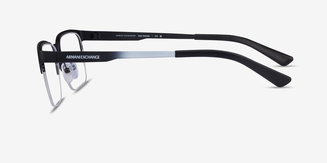 Armani Exchange AX1060 Matte Black MétalMontures de lunettes de vue d'EyeBuyDirect, Vue de Côté