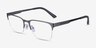 Armani Exchange AX1060 Matte Gunmetal MetalEyeglass Frames from EyeBuyDirect, Angle View