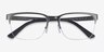 Armani Exchange AX1060 Matte Gunmetal MetalEyeglass Frames from EyeBuyDirect, Closed View