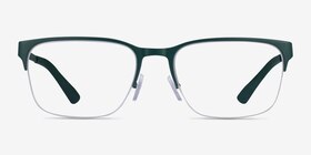 Armani Exchange AX1060 Vert Mat Métal Montures de lunettes de vue d'EyeBuyDirect, Vue de Face