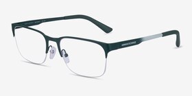 Armani Exchange AX1060 Vert Mat Métal Montures de lunettes de vue d'EyeBuyDirect, Vue d'Angle