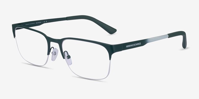 Armani Exchange AX1060 Matte Green MetalEyeglass Frames from EyeBuyDirect, Angle View