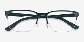 Armani Exchange AX1060 Vert Mat Métal Montures de lunettes de vue d'EyeBuyDirect, Vue Rapprochée
