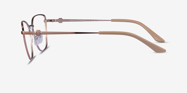 Armani Exchange AX1063 Shiny Rose Gold MetalEyeglass Frames from EyeBuyDirect, Side View