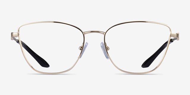 Armani Exchange AX1063 Shiny Gold MetalEyeglass Frames from EyeBuyDirect, Front View