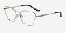 Armani Exchange AX1063 Shiny Gold MetalEyeglass Frames from EyeBuyDirect, Angle View