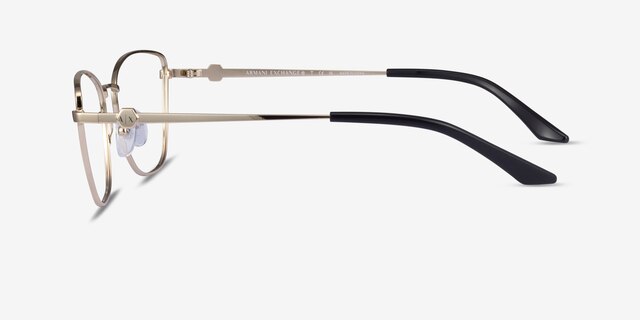 Armani Exchange AX1063 Shiny Gold MetalEyeglass Frames from EyeBuyDirect, Side View