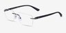 Armani Exchange AX1064 Matte Gunmetal MetalEyeglass Frames from EyeBuyDirect, Angle View