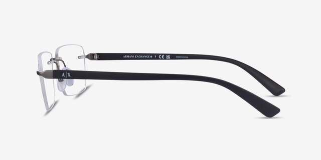 Armani Exchange AX1064 Matte Gunmetal MetalEyeglass Frames from EyeBuyDirect, Side View