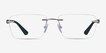 Armani Exchange AX1064 Matte Silver MetalEyeglass Frames from EyeBuyDirect, Front View