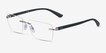 Armani Exchange AX1064 Matte Silver MetalEyeglass Frames from EyeBuyDirect, Angle View