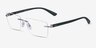 Armani Exchange AX1064 Matte Silver MetalEyeglass Frames from EyeBuyDirect, Angle View