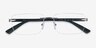 Armani Exchange AX1064 Matte Silver MetalEyeglass Frames from EyeBuyDirect, Closed View