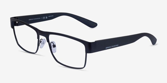 Armani Exchange AX1065 Matte Black Eco-friendlyEyeglass Frames from EyeBuyDirect, Angle View
