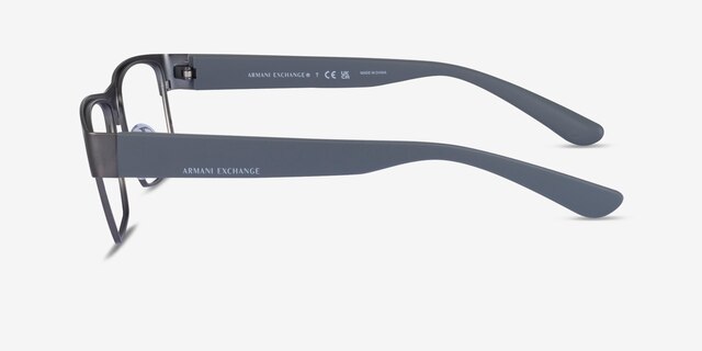 Armani Exchange AX1065 Matte Gunmetal MetalEyeglass Frames from EyeBuyDirect, Side View